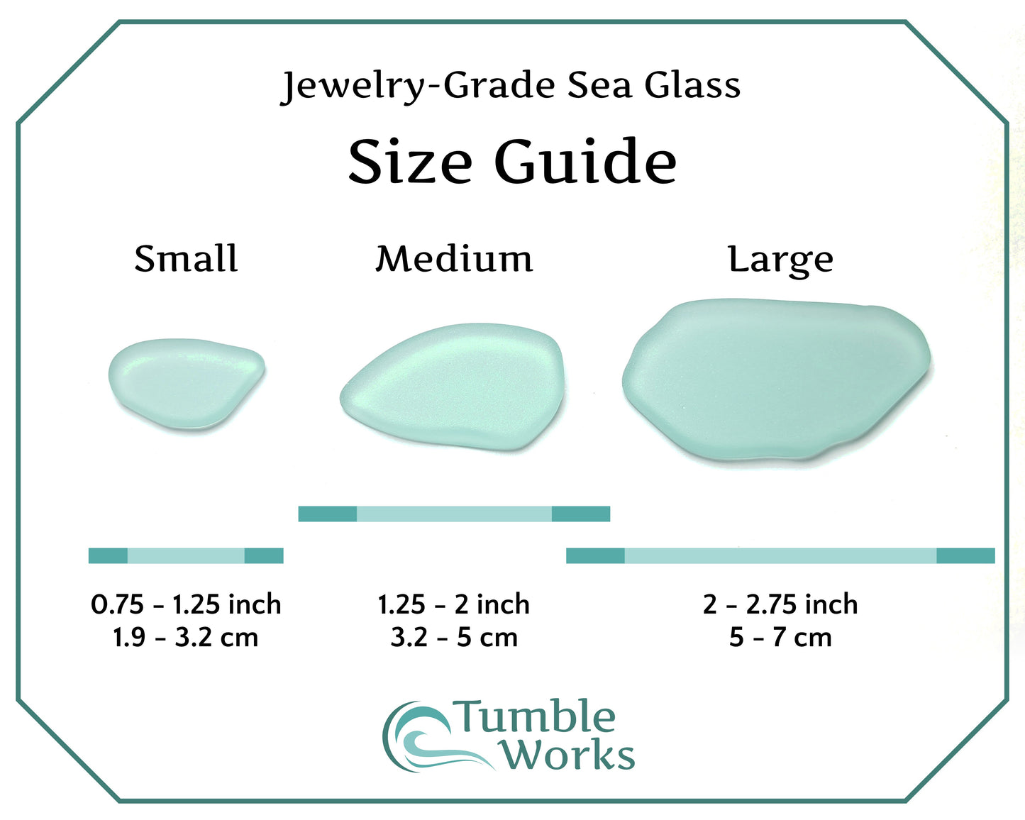 Flat Sea Glass - MEDIUM 1.25 - 2 inch - Jewelry & Crafting Supplies